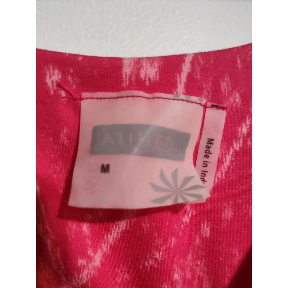 Athleta Garden Isle Pink & Orange Tropical Beach Sun Dress w/Shelf Bra M EUC - Picture 4 of 5